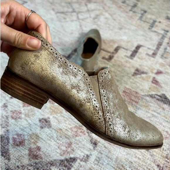 Liendo by Seychelles Anthropologie Shooties Leather Distressed Gold Fall Size 9 - Picture 8 of 14
